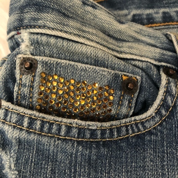 💰bebe lowrise bootcut Carmen Distressed Jean 27 - Picture 6 of 13